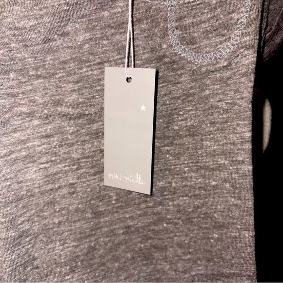 Nordstrom Miki Miette Gray Colored Baby Blouse Short Sleeve ~ Size - 3 Months - Picture 4 of 9